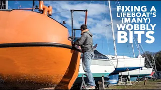 Fixing wobbly lifeboat bits - railings, rudder extension and tiller. Lifeboat conversion Ep123 [4K]