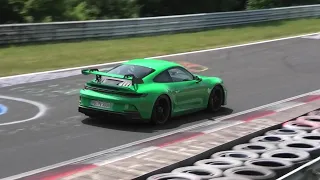 Porsche 911 992 GT3 testing on the Nurburgring