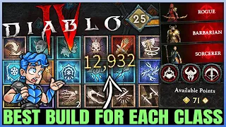 Diablo 4 - All Class Best Highest Damage Build - Sorcerer Rogue Barbarian Skills & Equipment Guide!