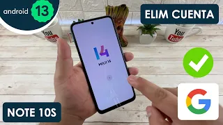 Eliminar Cuenta de Google Xiaomi Redmi Note 10s | Android 13