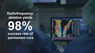 Over 98% of the patients who have irregular heartbeat can be treated with EP study and RFA