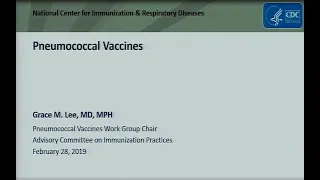 June 2019 ACIP Meeting - Pneumococcal Vaccines