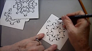 Crazy Huggins Tangle Pattern Lesson #149
