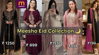 Meesho Eid 🌙 Outfits Haul!!Heavy Suits|Readymade Eid Pakistani Dress Ready To Wear From Meesho