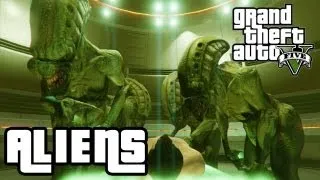 Grand Theft Auto 5 ALIENS ABDUCT MICHAEL [HD]