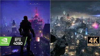 [4K60] Batman Arkham Knight VS Gotham Knights on RTX4090 - Ultra graphics comparison BeyondallLimits