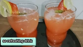 Fresh Strawberry Lemonade Recipe || How to Make Strawberry Lemonade #strawberries #ramadanspecial