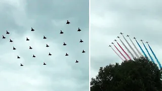 🤩 🇬🇧 Amazing Flypasts Appear Over Buckingham Palace " RAF 100 Years "