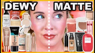 Full Face Of DEWY Vs MATTE Makeup! | Who Will Win?! | August 2023