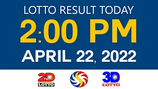 Lotto Results Today April 22 2022 2pm Ez2 Swertres 2D 3D 4D 6/45 6/58 PCSO