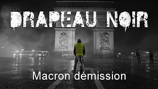 DRAPEAU NOIR - Macron Démission
