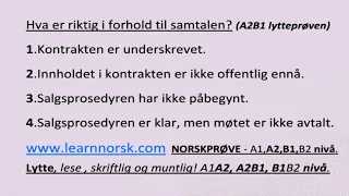 Lytteprøve a2 b1 | Norskprøve | Lytteforståelse A2 B1 nivå | Norskprøven | Lytte A2 B1 |