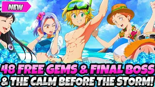 *THIS WEEK'S GLOBAL UPDATE IS HERE!* 48 FREE GEMS & FINAL BOSS & CALM BEFORE STORM (7DS Grand Cross)