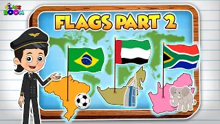 The Countries and Flags - Part 2 | Learn Flags for Kids | Kids Vocabulary | Puntoon Classroom