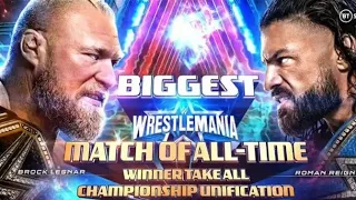 Brock Lesnar VS Roman Reigns Full Title unification Match WWE2k23