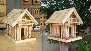 Build Most Amazing Cabin Bird House and Bird Feeder