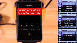 VIOFO A119 Mini 2 Voice Commands