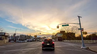 New York City Sunset Drive 4K🗽Driving Queens To Brooklyn🗽Real Streets Of New York