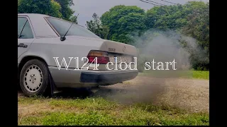 W124 300d diesel cold start #w203 #w201 #190e #w210 #w124 #w140