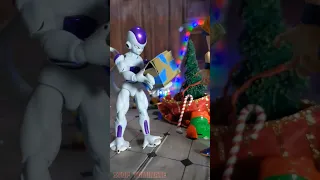 Goku gives Frieza a present. #dbz #stopmotion #christmas