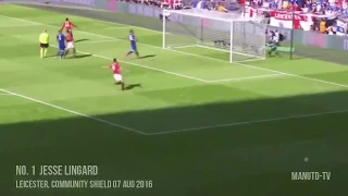 All Manchester United 105 goals in 16/17 season