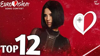 MESC 2024 - My Top 12 (Malta 🇲🇹 Eurovision 2024)