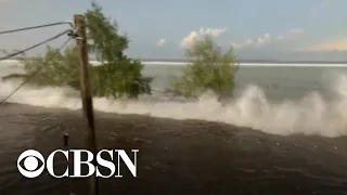 Massive underwater volcano triggers tsunami, causing damage in Tonga