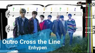Outro Cross the Line | Enhypen | Violin SHEET MUSIC [With Fingerings] 엔하이픈 [Level 3]