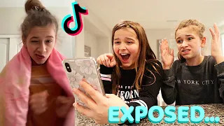 REACTING TO MY SISTER'S TikToks DRAFTS!! | Cilla and Maddy