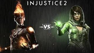 Injustice 2 - Файршторм против Чаровницы - Intros & Clashes (rus)