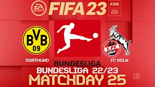 FIFA 23 Borussia Dortmund vs FC Koln | Bundesliga 2022/23 | PS4 | PS5 Full Match