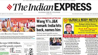24th March, 2022. The Indian Express newspaper analysis presented by Priyanka ma'am.