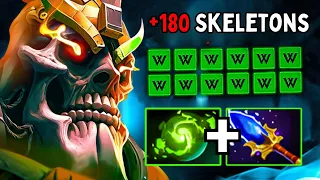 Aghanim + Refresher Wraith King Zombies Strats OMG 180 Skeletons Released🔥