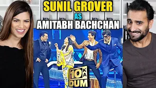 FUNNY MOMENTS OF SUNIL GROVER as Amitabh Bachchan with Salman Khan, Shah Rukh Khan & Rani REACTION!!