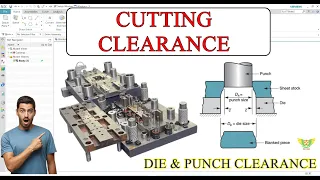Cutting Clearance Die and Punch 🔥 Sheet metal die clearance punch and die design #presstooldesign
