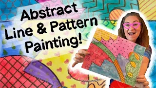 Abstract Line & Pattern Painting for Kids!