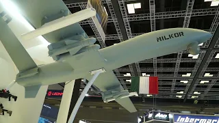 AT DIMDEX 2024 in QATAR the MILKOR 380   Latest Generation Armed Drone from South Africa's Industry