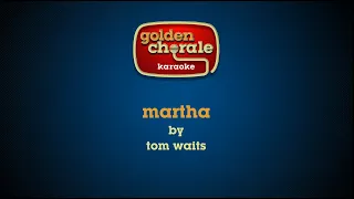 tom waits -  martha (karaoke )