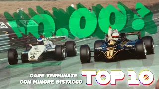 TOP 10 GARE CON MINOR DISTACCO IN FORMULA 1