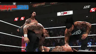 The Rock vs Roman Reigns & Jimmy USO & Jey USO- Handicap Match- WWE2K19-Gameplay- Servivor Serie