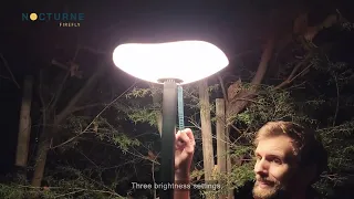 How bright is the Nocturne Solar Outdoor Lamp?