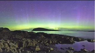 A Magical View Of The Colourful Aurora Australis (Aurora Australis Lightshow Timelapse)