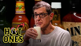 Louis Theroux Attacks the Shark While Eating Spicy Wings | Hot Ones