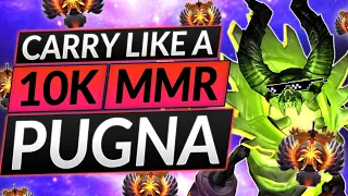 Things I Learned CARRYING at 10K MMR - SO BROKEN It's Hard to Believe (Pugna) - Dota 2 Guide