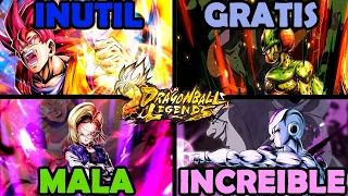 TODOS Los PERSONAJES GRATIS De PEOR A MEJOR De Dragon Ball Legends