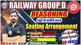 Seating Arrangement, Inequality, Puzzle, Direction Test | Group D Reasoning Most Expected Questions