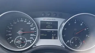 Mercedes ML63 AMG Top Speed Run 0 to 155 MPH  6.3L AMG 100% Stock