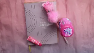 JOURNALING + STICKERS TODAY WITH INTENTIONS JOURNAL ASMR CHEWING GUM