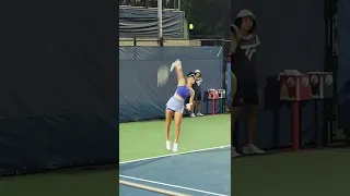 Emma hitting a 100 mph serve against Samsonova #emmaraducanu #raducanu #tennis #citiopen #wta #lta