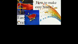 How to make a wooden toy boat using popsicle sticks.   [Quick and Easy]